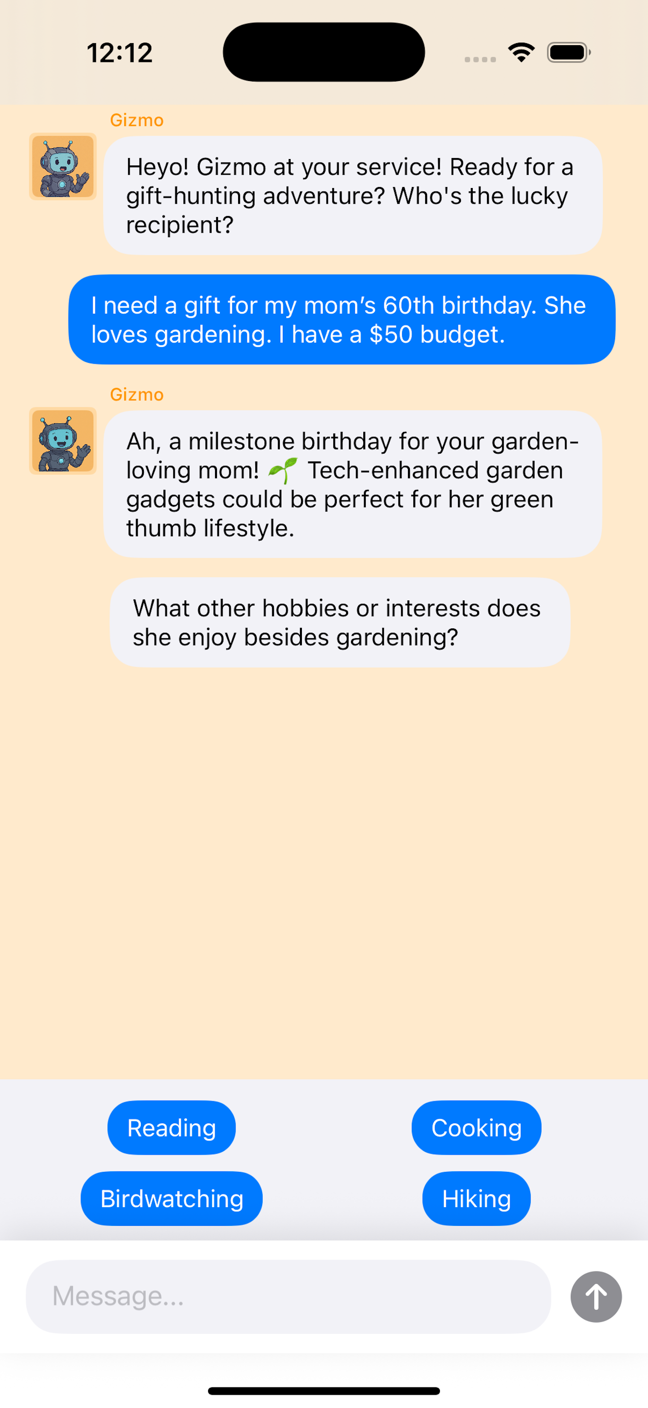 GiftyPals App Screenshot